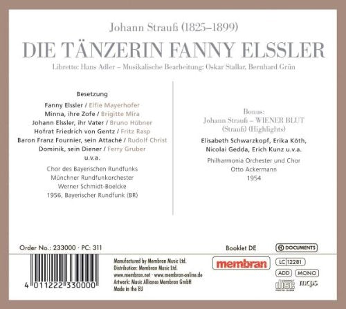 STRAUSS, J: DIE TANZERIN FANNY ELSSLER (2 CDS)