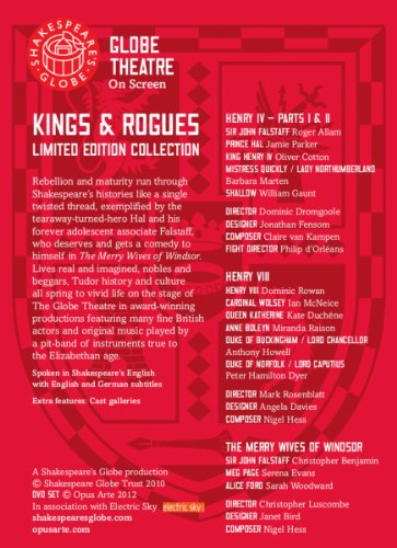 SHAKESPEARE: THE GLOBE THEATER ON SCREEN - KINGS & ROGUES: Henry IV/Henry VIII/The Merry Wives of Windsor (4 DVDS)