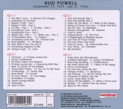 BUD POWELL: BUD'S BUBBLE (4 CDS)
