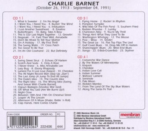 CHARLIE BARNET AND HIS ORCHESTRA - SWING STREET STRUT (4 CDS)