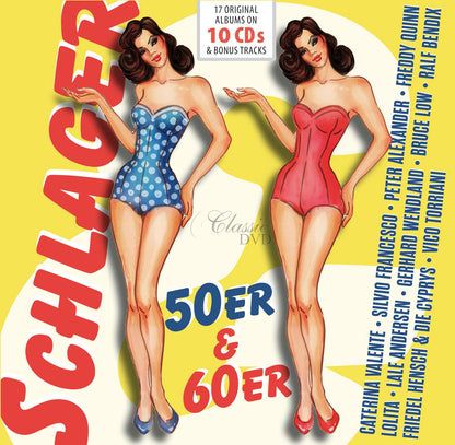 SCHLAGER OF THE 50S AND 60S - 17 ORIGINAL ALBUMS (10 CDS)