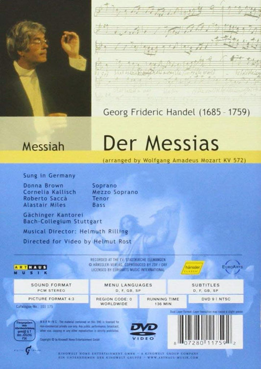 HANDEL: MESSIAH (ARR. MOZART) - RILLING, BACH COLLEGIUM STUTTGART