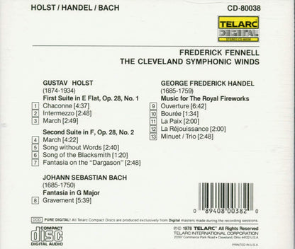 FREDERICK FENNELL & THE CLEVELAND SYMPHONIC WINDS - Holst, Handel, Bach