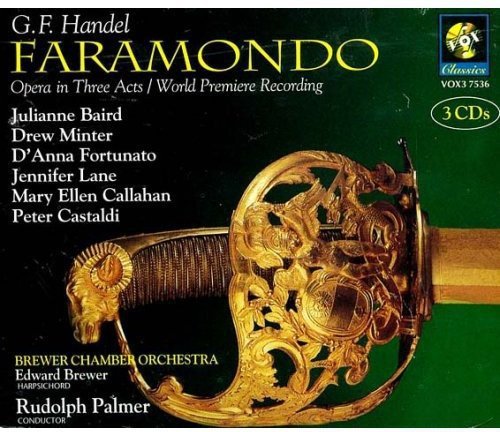 HANDEL: FARAMONDO (COMPLETE OPERA IN 3 ACTS) - BAIRD, FORTUNATO, BREWER CHAMBER ORCHESTRA, PALMER (3 CDS)