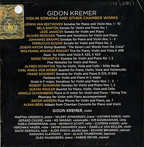 GIDON KREMER: VIOLIN SONATAS AND OTHER CHAMBER WORKS (15 CDS)