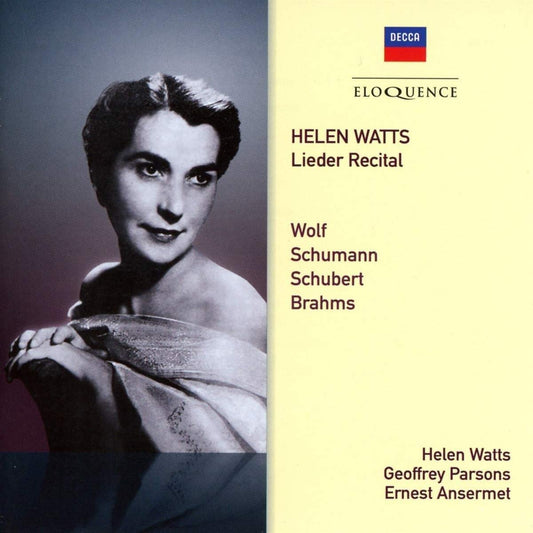 HELEN WATTS: LIEDER RECITAL - HELEN WATTS, GEOFFREY PARSONS, ERNEST ANSERMET (2 CDS)