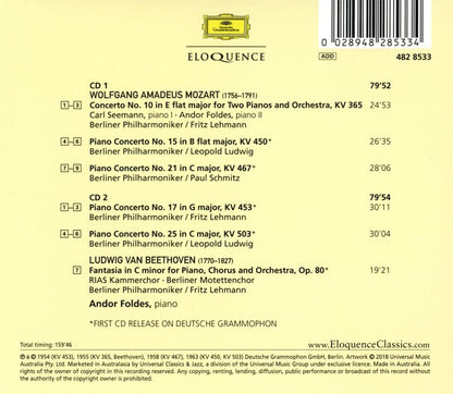 MOZART: PIANO CONCERTOS; BEETHOVEN: CHORAL FANTASY - FOLDES (2 CDS)