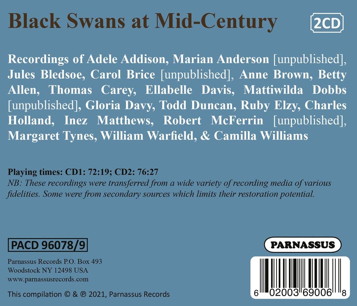 BLACK SWANS at MID CENTURY (2 CDS)
