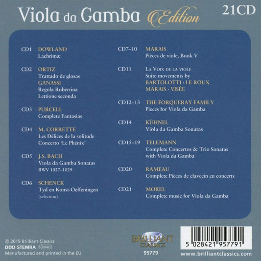 VIOLA DA GAMBA EDITION (21 CDs)