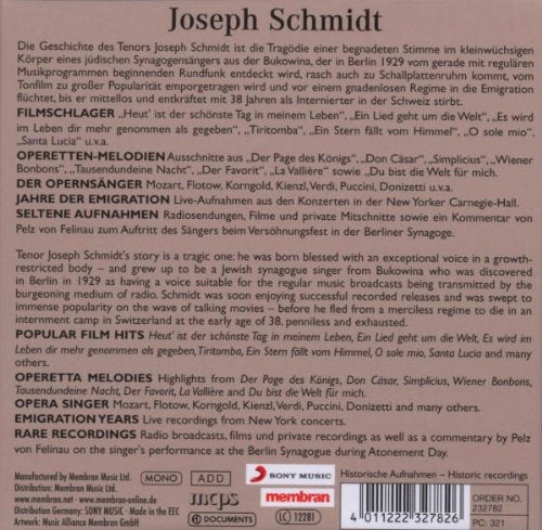 JOSEPH SCHMIDT: A STAR FALLS FROM HEAVEN (10 CDS)