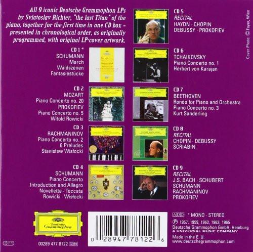 SVIATOSLAV RICHTER - COMPLETE DEUTSCHE GRAMMOPHON SOLO AND CONCERTO RECORDINGS (9 CDS)