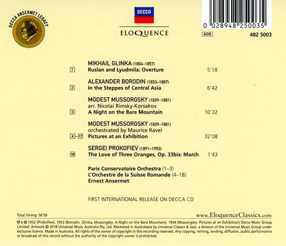 ANSERMET IN RUSSIA (GLINKA, BORODIN, MUSSORGSKY, PROKOFIEV)