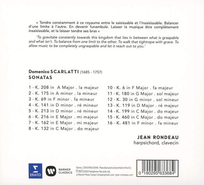 DOMENICO SCARLATTI: SONATAS ( JAPANESE HIGH QUALITY CD) RONDEAU, JEAN