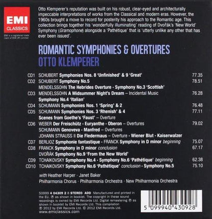 KLEMPERER EDITION - ROMANTIC SYMPHONIES (10 CDs)