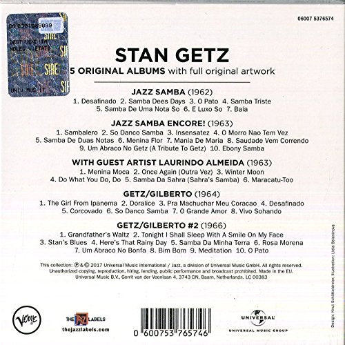 STAN GETZ: 5 ORIGINAL ALBUMS, Vol. 2 (5 CDs)