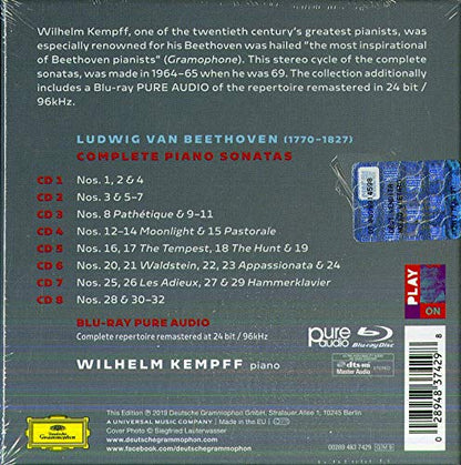 Beethoven: Complete Piano Sonatas - Wilhelm Kempff (8 CDs + BluRay)