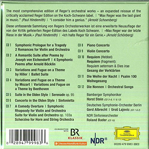 MAX REGER: THE ORCHESTRAL EDITION (12 CDS)