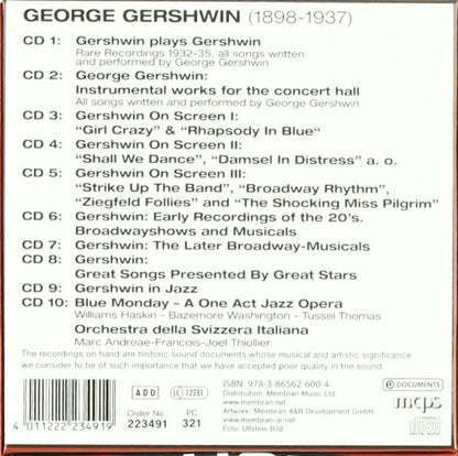 GEORGE GERSHWIN: PORTRAIT (10 CDS)