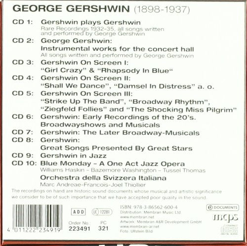 GEORGE GERSHWIN: PORTRAIT (10 CDS)