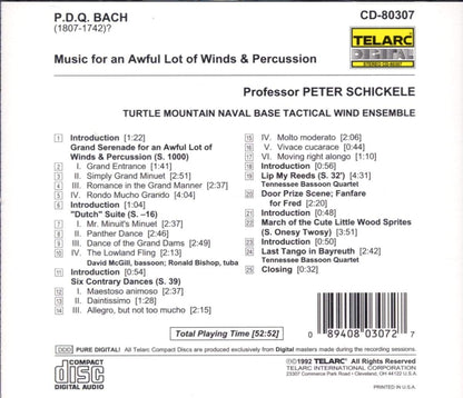 P.D.Q. BACH & PETER SCHICKELE: MUSIC FOR AN AWFUL LOT OF WINDS & PERCUSSION -