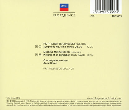 TCHAIKOVSKY: SYMPHONY NO. 4; MUSSORSGSKY: PICTURES AT AN EXHIBITION - DORATI, CONCERTGEBOUW