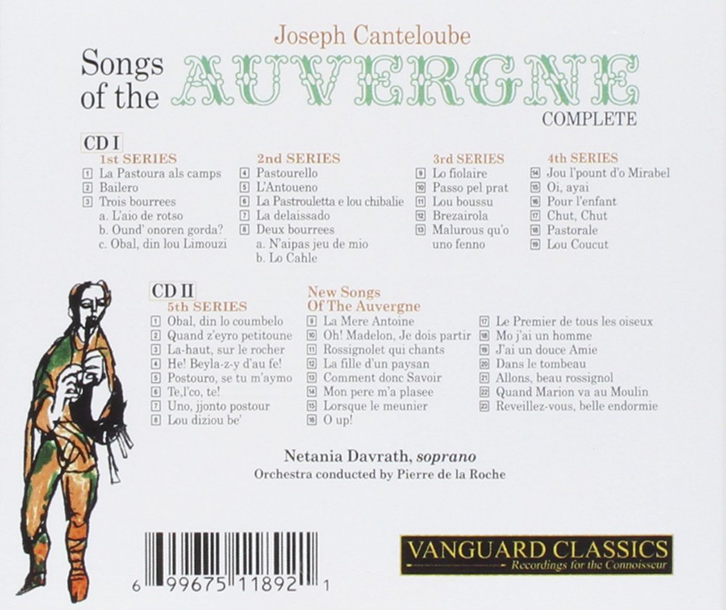 CANTALOUBE: SONGS OF THE AUVERGNE - NETANIA DAVRATH (2 CDS)