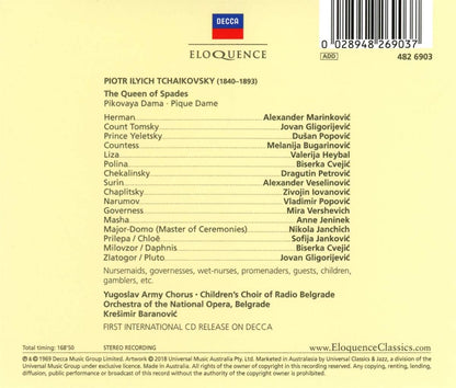 TCHAIKOVSKY: THE QUEEN OF SPADES - BELGRADE OPERA (3 CDS)