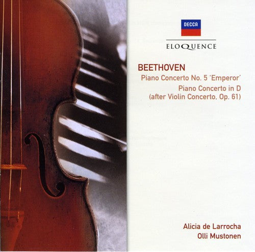 BEETHOVEN: PIANO CONCERTO NO. 4; VIOLIN CONCERTO (ARR. FOR PIANO) - DE LARROCHA, MUSTONEN