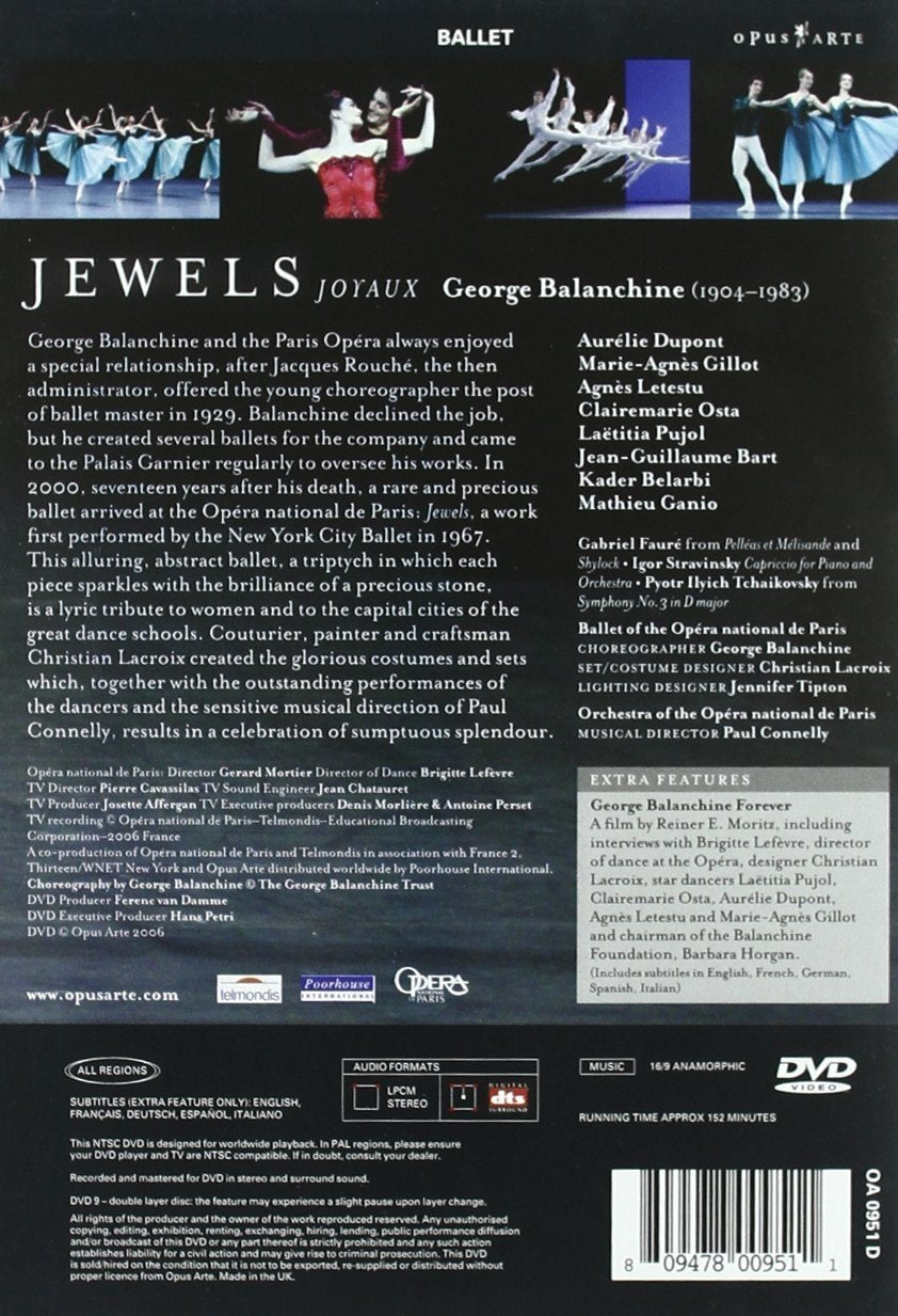GEORGE BALANCHINE: Jewels - Ballet of the National Opera de Paris (DVD)