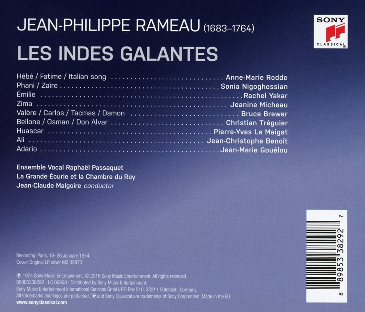 RAMEAU - LES INDES GALANTES - MALGOIRE (3 CDS)