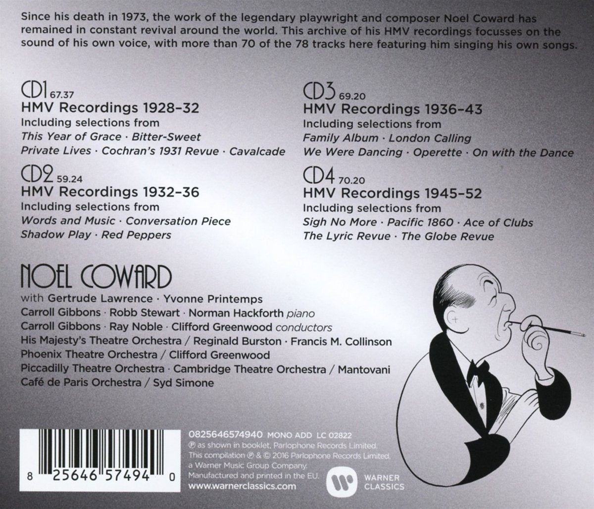 NOEL COWARD - HIS HMV RECORDINGS (4 CDS)