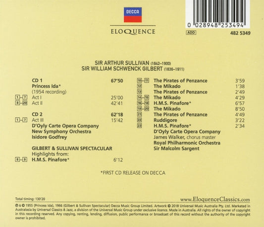 GILBERT & SULLIVAN: PRINCESS IDA; GILBERT & SULLIVAN SPECTACULAR - GODFREY, SARGEANT (2 CDS)