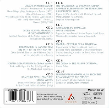 FAMOUS ORGAN MUSIC FROM EUROPE (10 CDS)