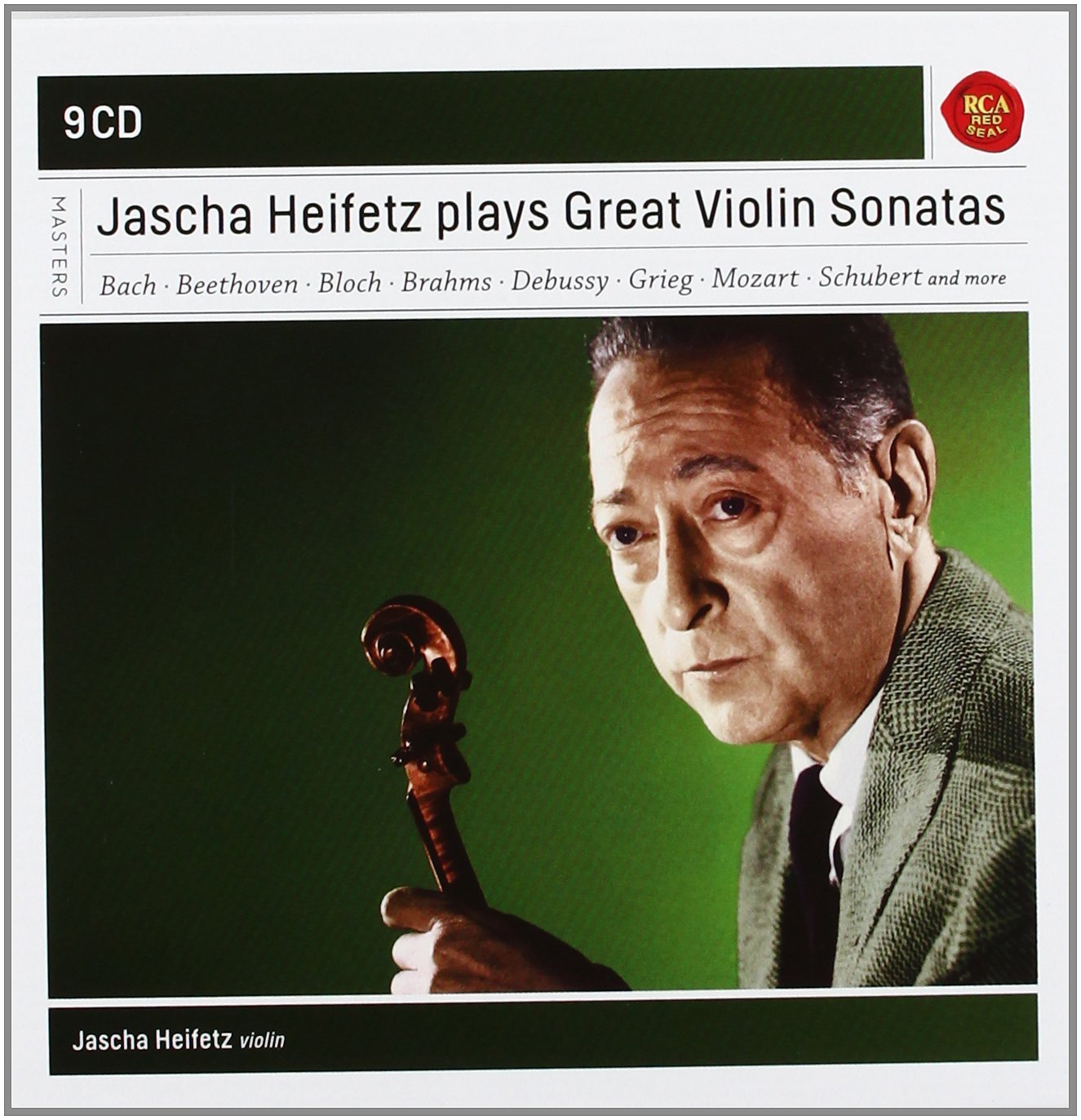 JASCHA HEIFETZ PLAYS SONATAS FOR VIOLIN - Bach, Beethoven, Bloch, Debussy, Grieg, Mozart, Schubert (9 CDs)