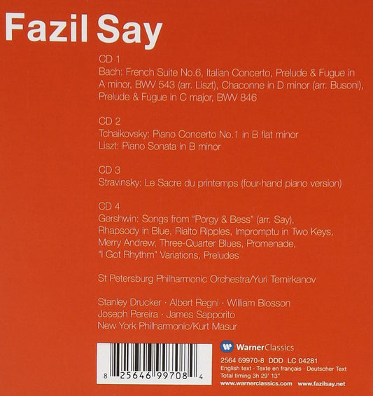 FAZIL SAY PLAYS BACH, GERSHWIN, LISZT, STRAVINSKY, TCHAIKOVSKY (4 CDs)