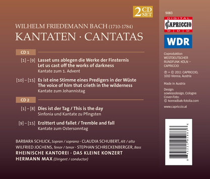 Bach, W.F.: Cantatas (2 CDS)