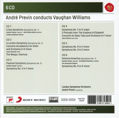 ANDRE PREVIN CONDUCTS VAUGHAN WILLIAMS (6 CDS)