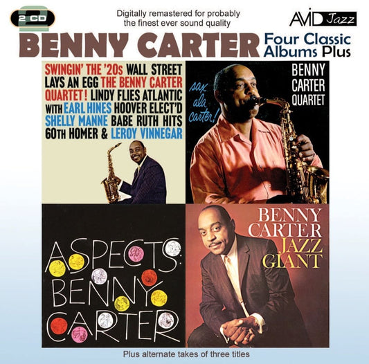 BENNY CARTER: FOUR CLASSIC ALBUMS PLUS (BENNY CARTER, JAZZ GIANT / SWINGIN’ THE ‘20’S / SAX ALA CARTER! / ASPECTS) (2 CD)