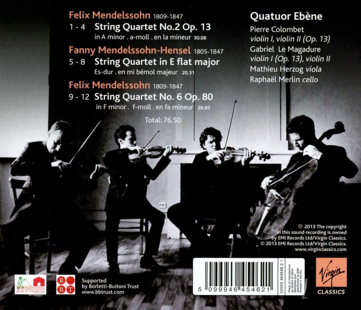 MENDELSSOHN: Felix & Fanny - Quatuor Ebene