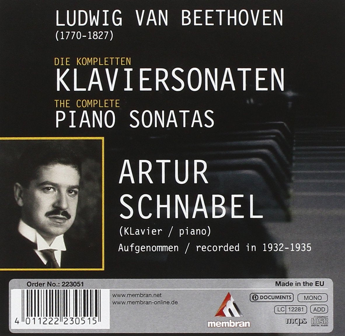 BEETHOVEN: PIANO SONATAS - SCHNABEL (10 CDS)