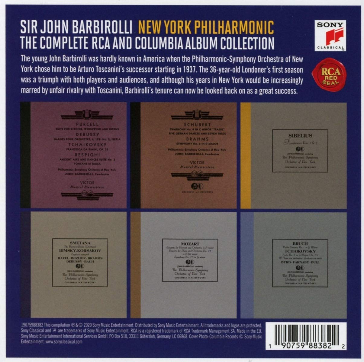 SIR JOHN BARBIROLLI & THE NEW YORK PHILHARMONIC: COMPLETE RCA & COLUMBIA RECORDINGS (6 CDS)