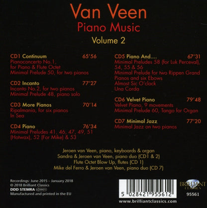 VAN VEEN: PIANO MUSIC, Vol. 2 - Jeroen van Veen (7 CDs)