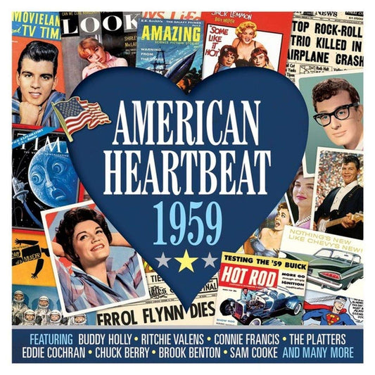 AMERICAN HEARTBEAT 1959: Buddy Holly, Connie Francis, Platters, Crests, Impalas, Fats Domino and More (2 CDs)