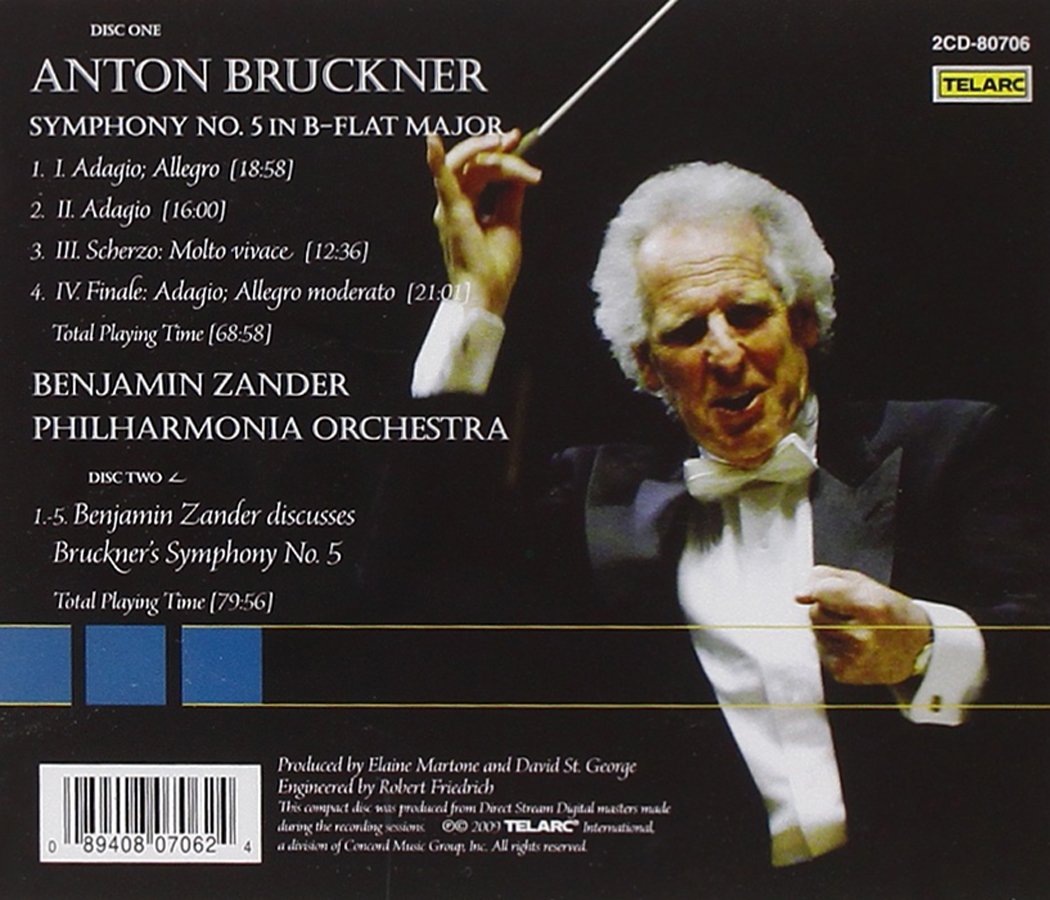 BRUCKNER: Symphony No. 5 in B-Flat Major - Zander, Philharmonia Orchestra (2 CDs)