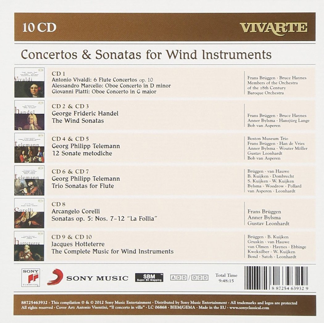 CONCERTOS & SONATAS for WIND INSTRUMENTS (10 CDS)