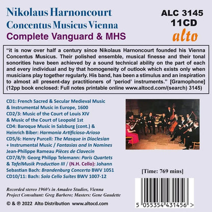 Nikolaus Harnoncourt & Concentus Musicus Wien - The Complete Vanguard & Musical Heritage Society Recordings (11 CDs, OR 11 CDS/Digital Download Bundle)