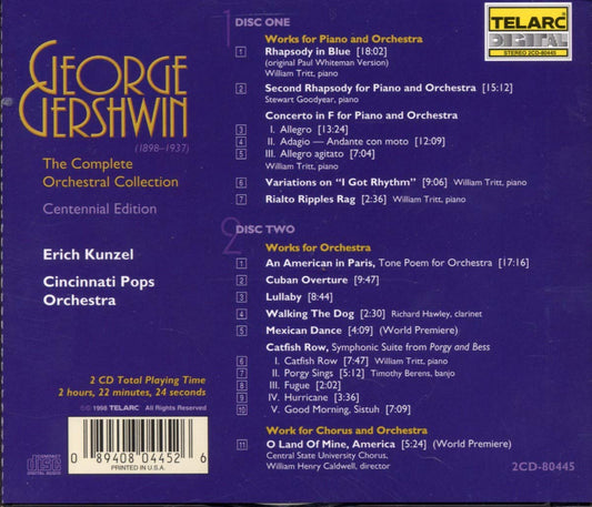 GERSHWIN:  THE COMPLETE ORCHESTRAL COLLECTION - Erich Kunzel, Cincinnati Symphony (2 CDs)