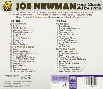 JOE NEWMAN: FOUR CLASSIC ALBUMS (LOCKING HORNS / ALL I WANNA DO IS SWING / THE MIDGETS / SOFT SWINGIN’ JAZZ) (2CD)