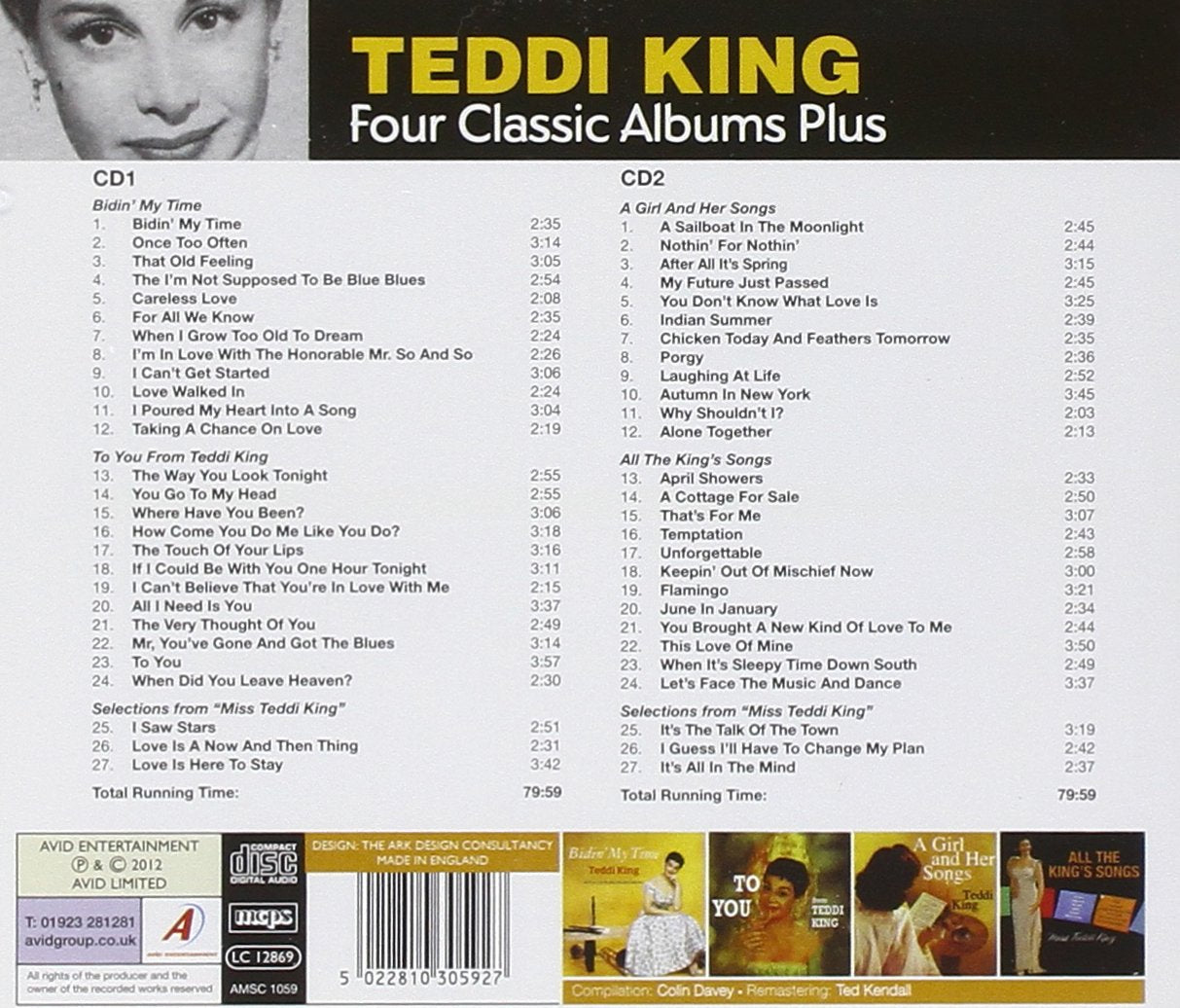 TEDDI KING: FOUR CLASSIC ALBUMS PLUS (BIDIN' MY TIME / TO YOU FROM