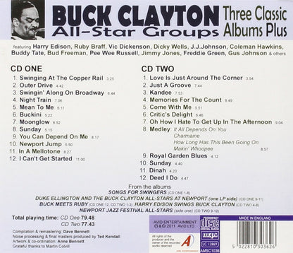 BUCK CLAYTON: THREE CLASSIC ALBUMS PLUS (SONGS FOR SWINGERS / BUCK MEETS RUBY / HARRY EDISON SWINGS BUCK CLAYTON) (2CD)